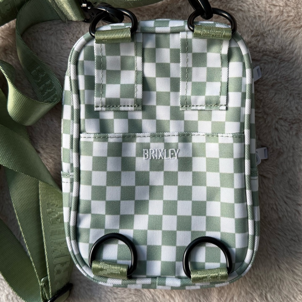 Brixley Green Checkered Crossbody Sling - Picture 8 of 11